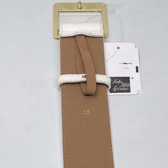 Sergio Hudson Square Buckle Wide Leather Belt size 12